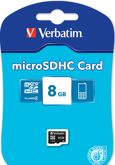 Флеш память MicroSD 8GB Verbatim (Class 4), без адаптера