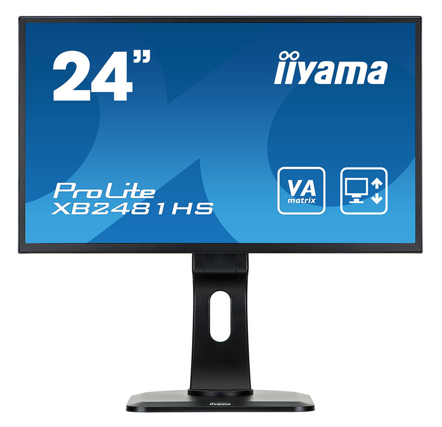 23.6" Монітор Iiyama ProLite XB2481HS-B1, FHD (VA, LED, VGA, HDMI, DVI)