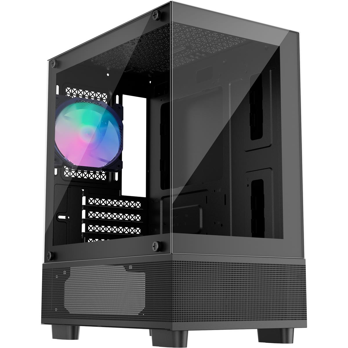 Корпус 1stPlayer MIKU Mi2-A-BK-2F7R-1F7 Black без БЖ