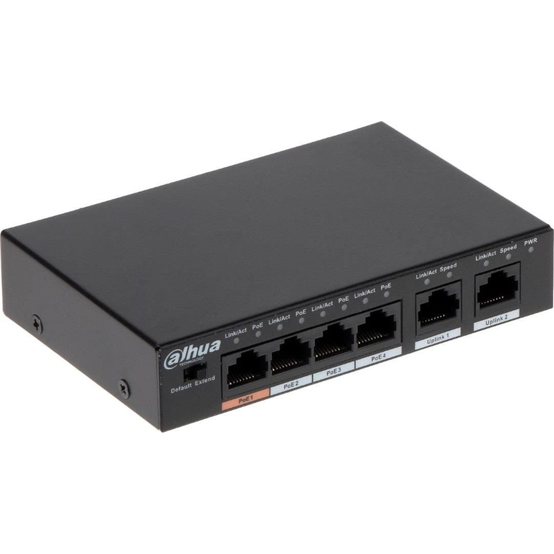 Комутатор Switch 8 Port Dahua DH-PFS3006-4ET-60