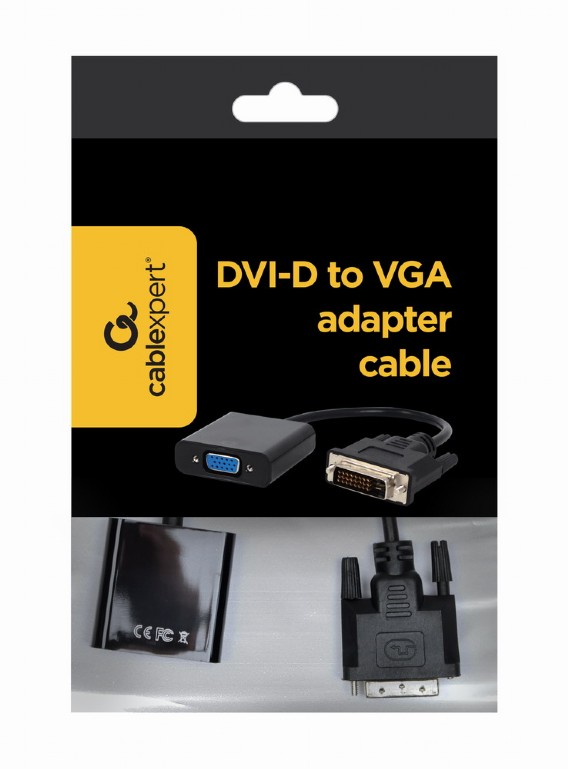 Перехідник DVI - VGA Cablexpert (DVI-D 24+1 to VGA) (A-DVID-VGAF-01)