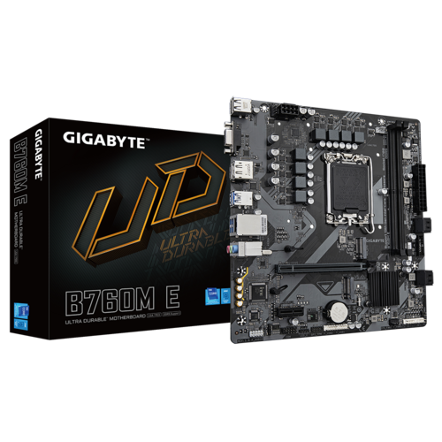 Материнська плата Gigabyte B760M E (s1700, Intel B760, PCI-E 4.0x16, 2x DDR5, 2x M.2)
