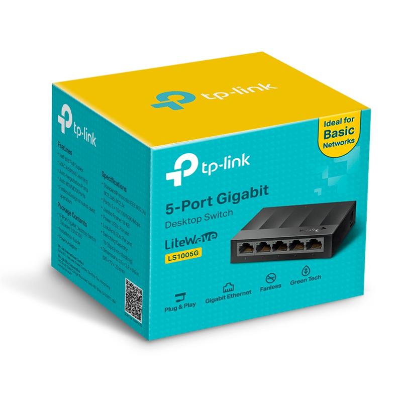 Комутатор Switch 5 Port TP-Link LS1005G (5x10/100/1000TX)