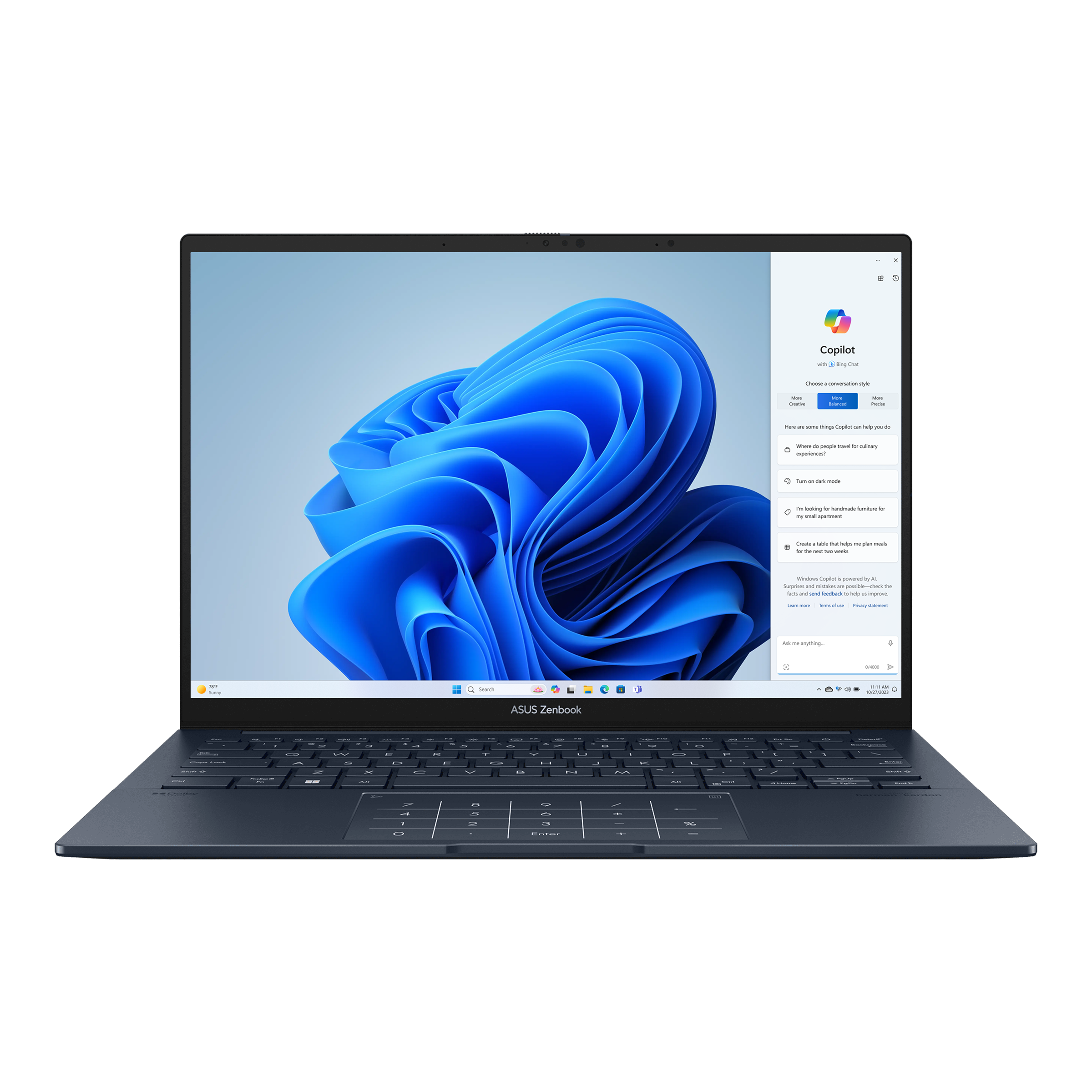 Ноутбук Asus ZenBook UX3405M, 14" FHD OLED, Intel Core Ultra 7-155H (4.4GHz), 16GB, SSD 1TB, Intel Arc