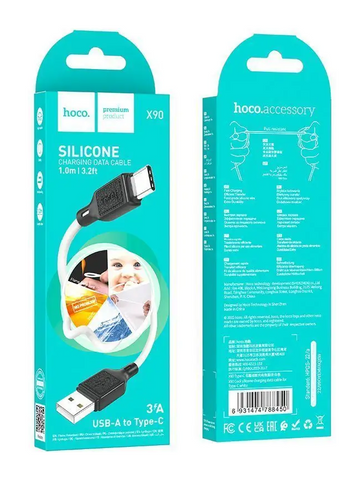 Кабель Type-C - Type-C, 1 m Hoco X90 Silicone