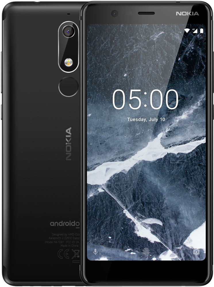 Мобильный телефон Nokia 5.1, Black, 5,5", MediaTek Helio P18 (2 ГГц), 2 ГБ, 16 ГБ, 2 Sim
