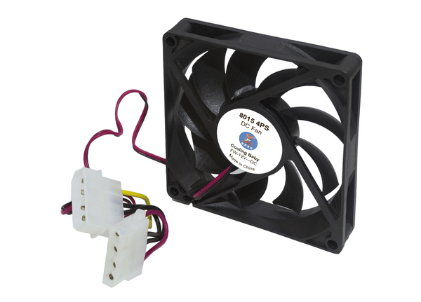 Вентилятор для охолодження корпусний Cooling Baby 8015 4PS 80x80x15мм 12В 0,30А 24,3дБ, 2500 об/мин MOLEX