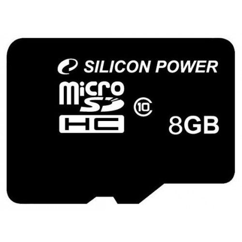 Флеш память MicroSD 8GB Silicon Power (без адаптера) (Class 4)