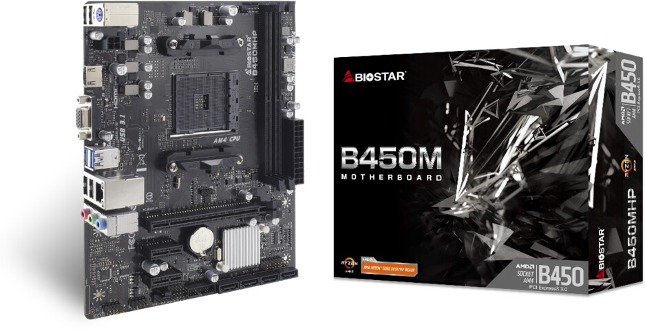 Материнська плата Biostar B450MHP (sAM4, AMD A450, PCI-Ex16, M.2)