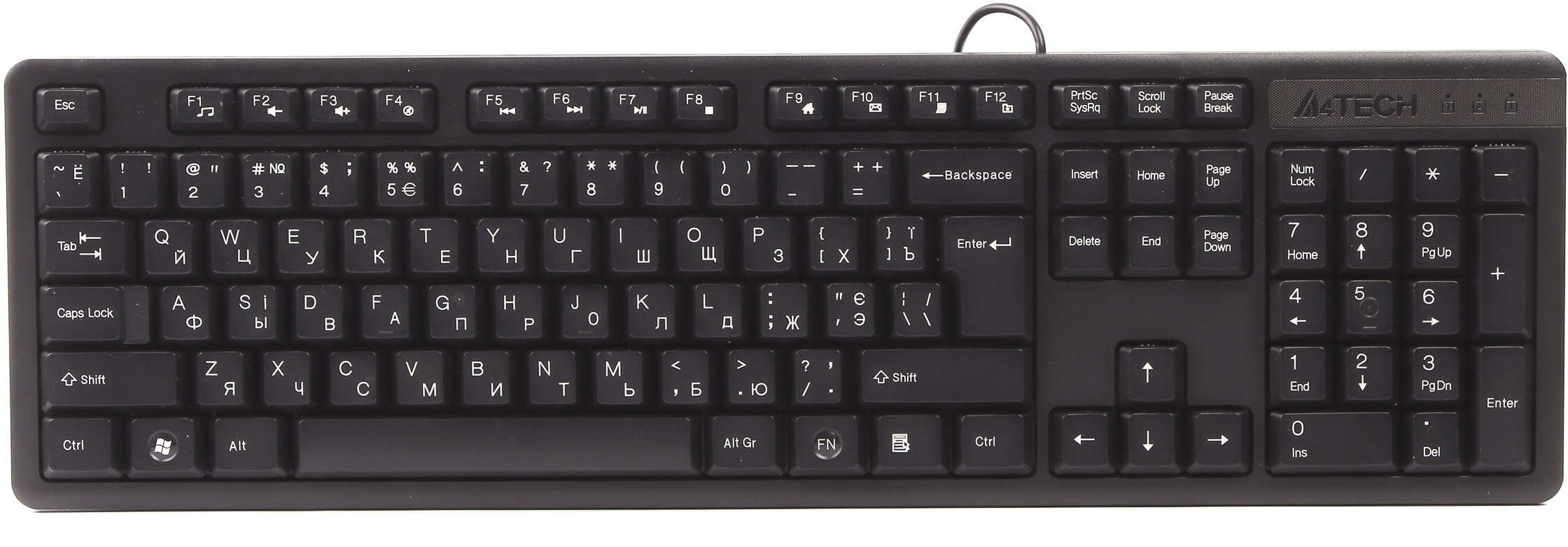 Клавіатура A4 Tech KK-3, USB Black