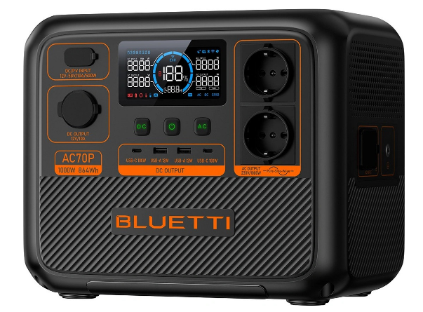 Зарядна станція BLUETTI AC70P, 1000W (X-Boost 1200W)
