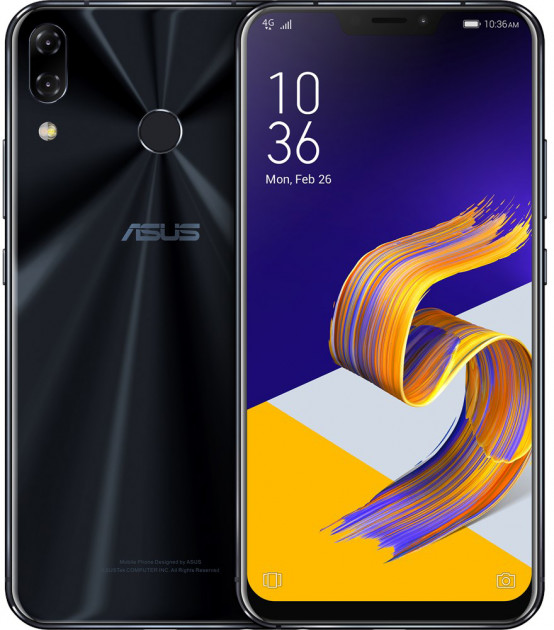 Мобільний телефон Asus ZenFone 5Z, Midnight Blue, 6.2" Qualcomm Snapdragon 845 (2.7 ГГц), 6 ГБ, 64 ГБ, 2 Sim