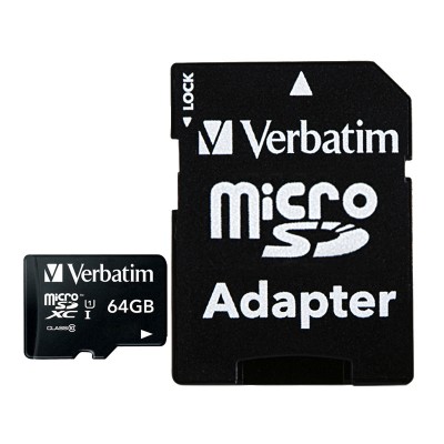 Флеш память microSD 64GB Verbatim (Class 10) 