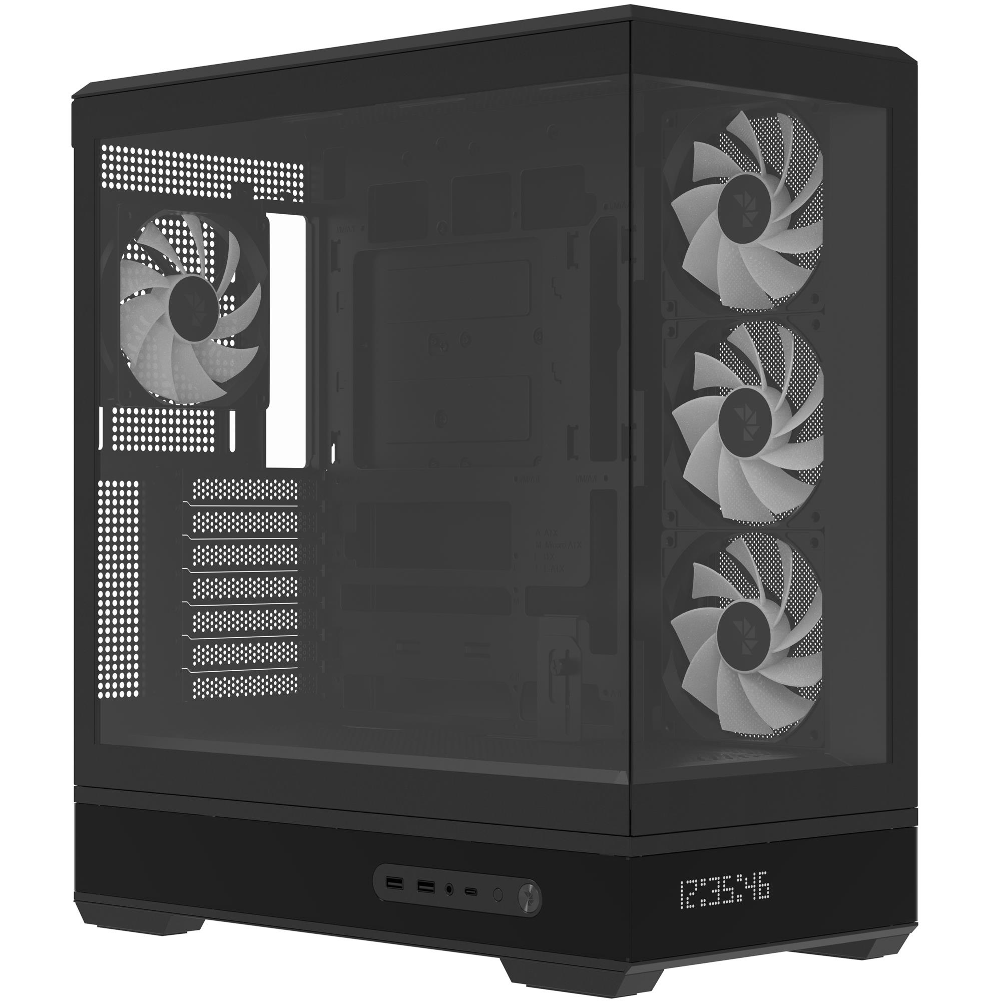 Корпус Aerocool P500B Digi-BK-v1 Black без БЖ