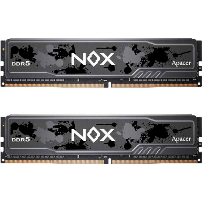 Модуль пам'яті Kit DDR5 32GB (2x16GB) 6000 MHz Apacer NOX Black (AH5U32G60C622MBAA-2)