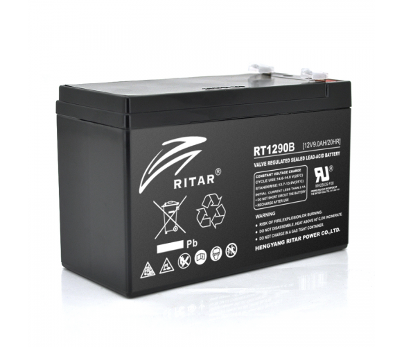 Акумулятор для ДБЖ RITAR RT1290B 12-9,0 (12V/9,0A/h), (151х65х94мм), Black