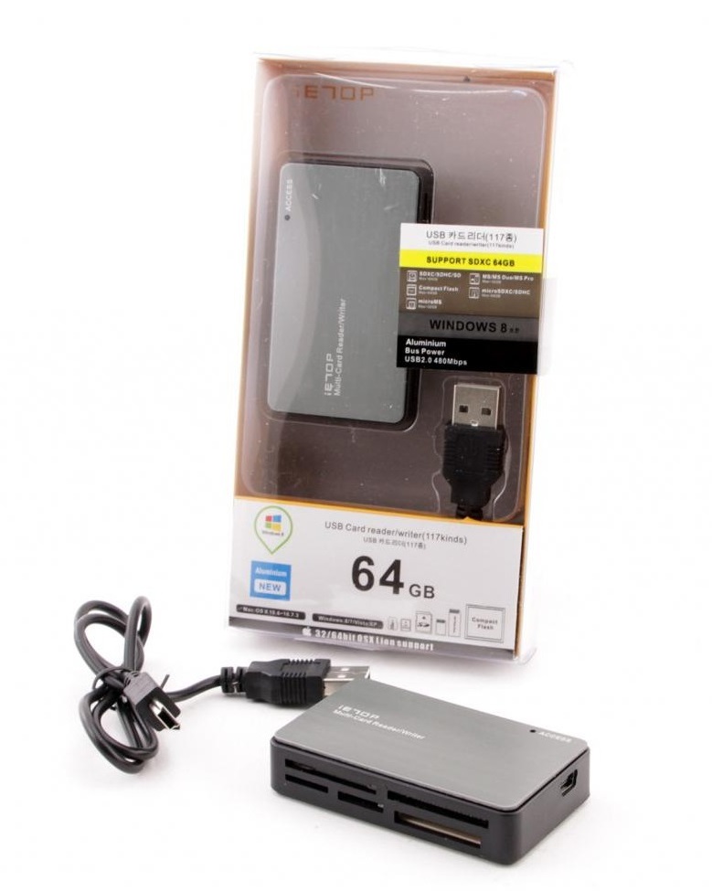 Кард-рідер Atcom TTD2053 All in One, USB2.0, чорний