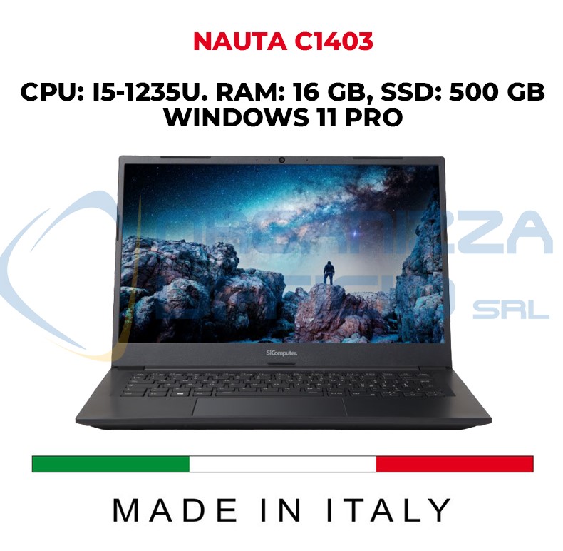 Ноутбук SiComputer Nauta C1403 (N6.F9.16.06CS), 14" FHD IPS, Intel Core i7-1255U (4.7 ГГц), RAM 16GB,SSD 500GB
