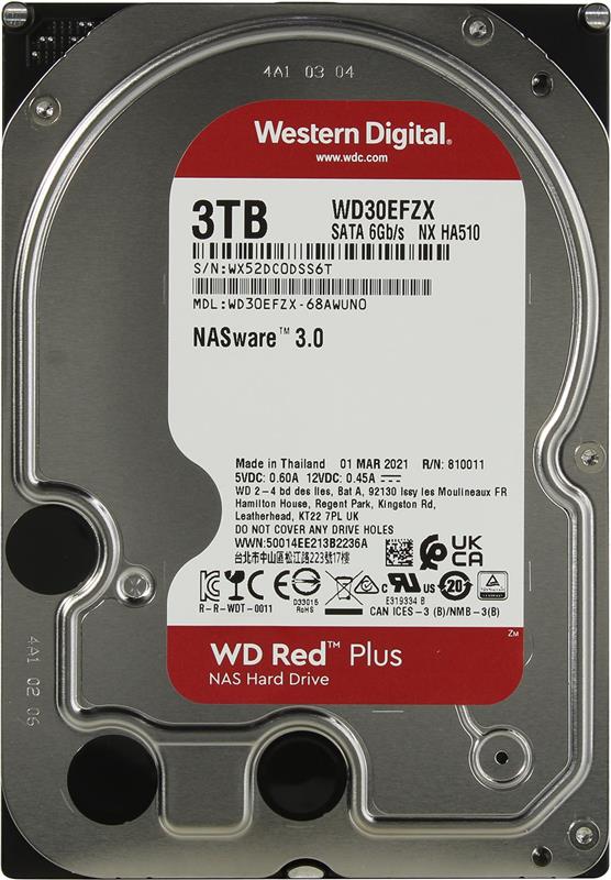 Жорсткий диск HDD 3TB 5400 WD SATA3 128Mb Red (WD30EFZX)