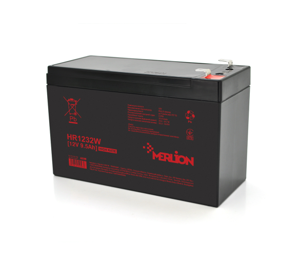 Акумулятор для ДБЖ MERLION HR1232W 12-9,5 (12V/9,5A/h), (151х65х94мм), Black