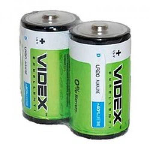 Батарейка Videx LR20/2-BL (Plus Alkaline) (1шт.)