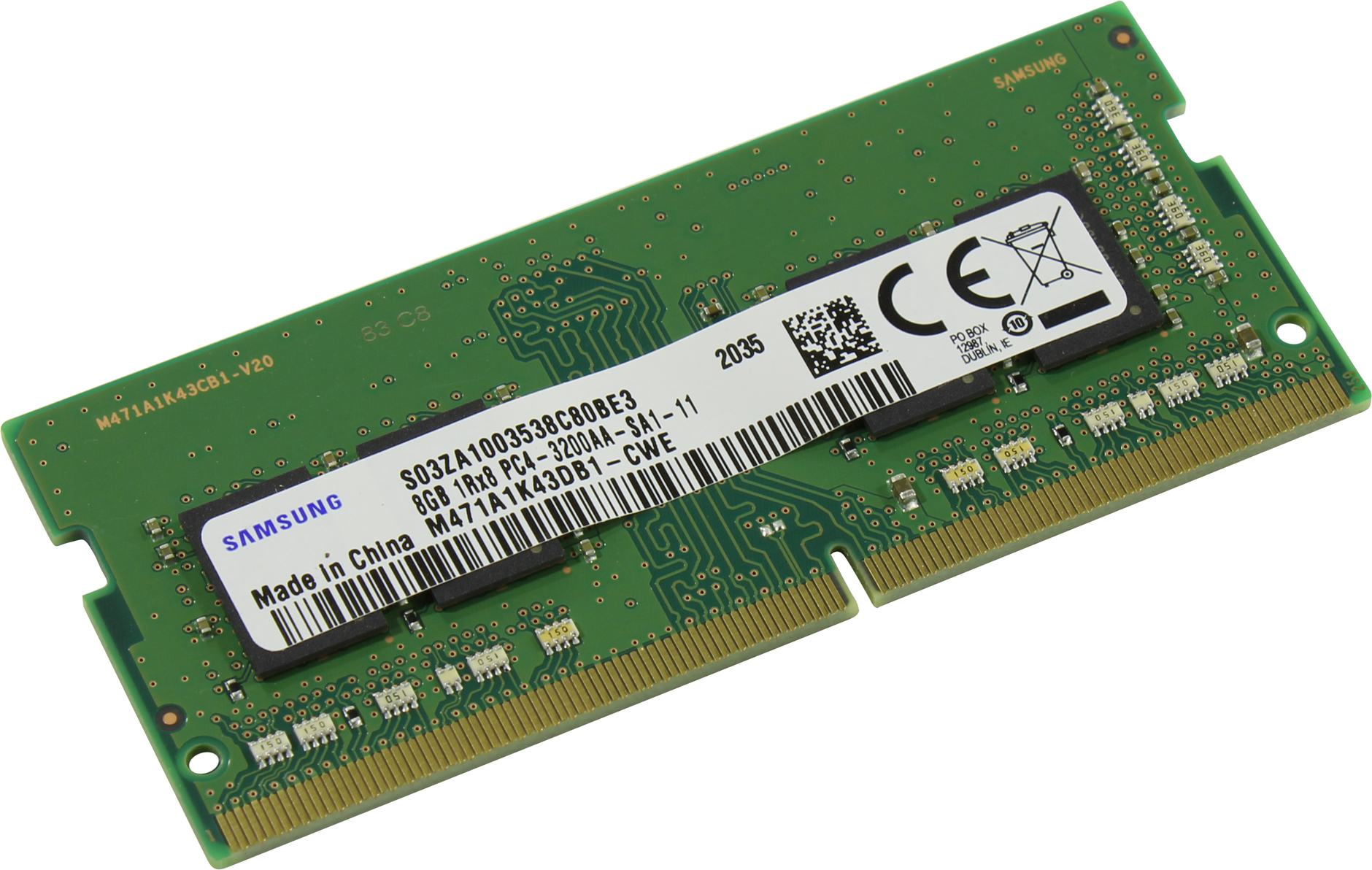Модуль пам'яті SoDDR 4 8GB 3200 MHz 1.2v Samsung (M471A1K43DB1-CWE)