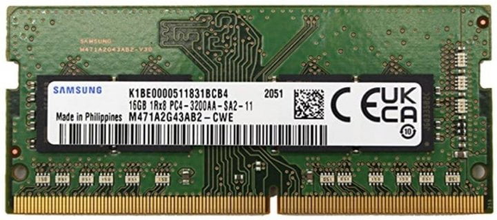 Модуль пам'яті SoDDR 4 16GB 3200 MHz 1.2v Samsung (M471A2G43AB2-CWE)