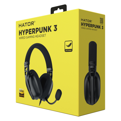 Навушники Hator Hyреrpunk 3 Hi-Res Black з мікрофоном (ESH01)