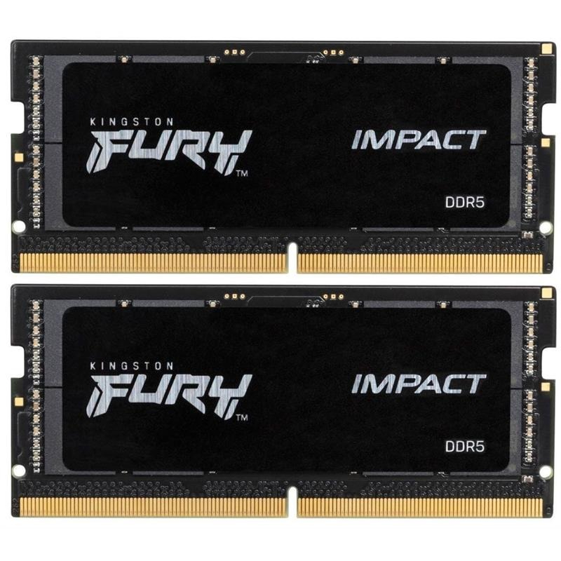 Модуль пам'яті Kit SoDDR 5 32GB 4800 MHz 1.1v Kingston Fury Impact (KF548S38IBK2-32)