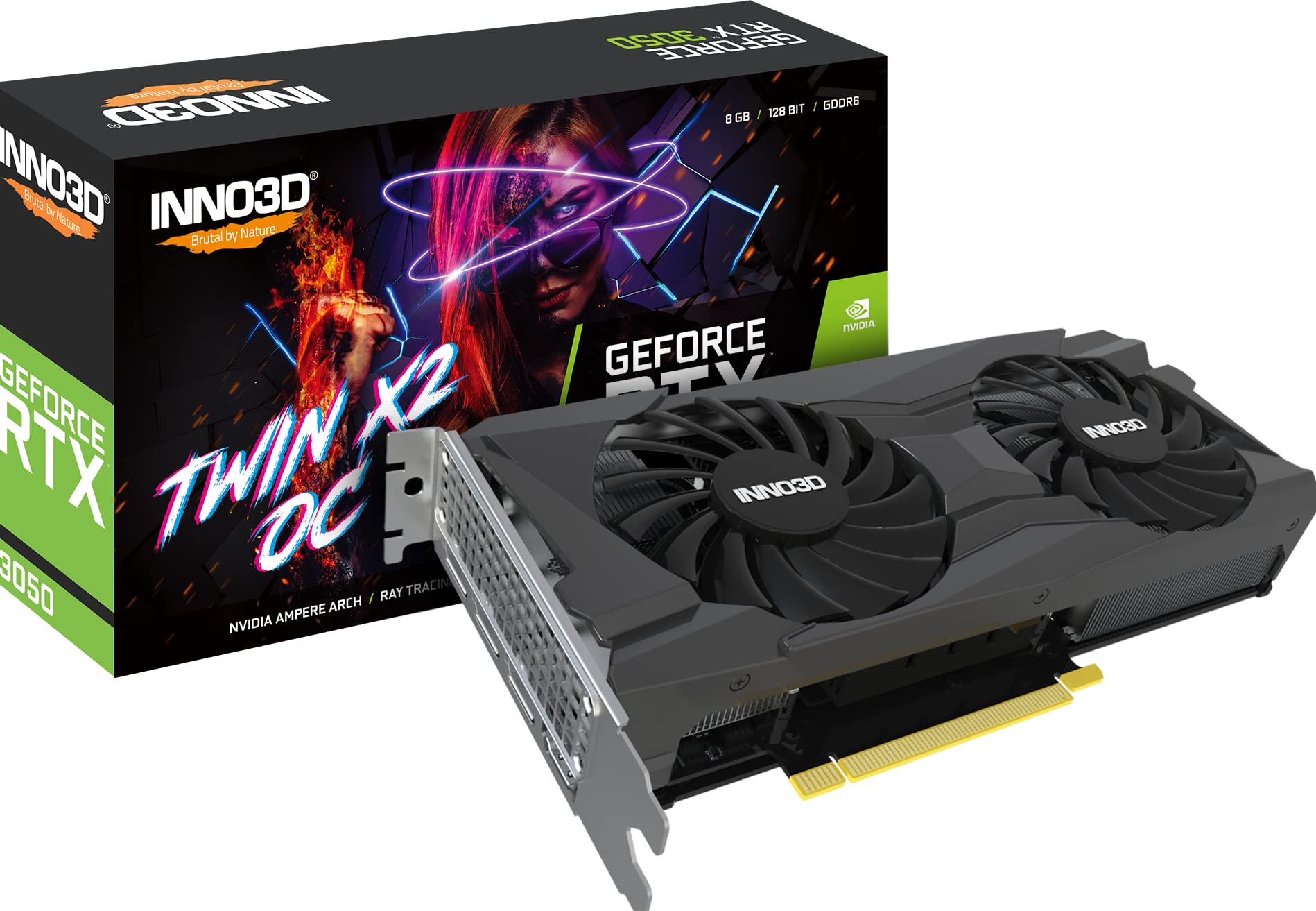 Відеоадаптер RTX3050 8GB GDDR6 128bit Inno3D TWIN X2 OC (N30502-08D6X-11902130)