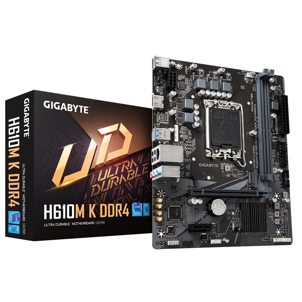 Материнська плата Gigabyte H610M K DDR4 (s1700, Intel H610, PCI-Ex16) 