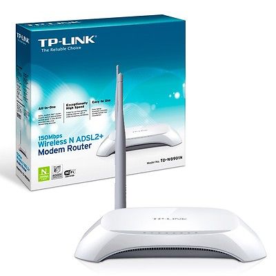 Модем-маршрутизатор TP-LINK TD-W8901N ADSL2+ (4xLan, 1xRj-11, Wi-Fi 150Mbit)