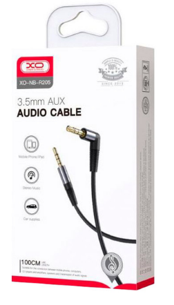 Кабель аудио 1 м, Jack 3.5-3.5 (AUX-IN) XO-NB-R205