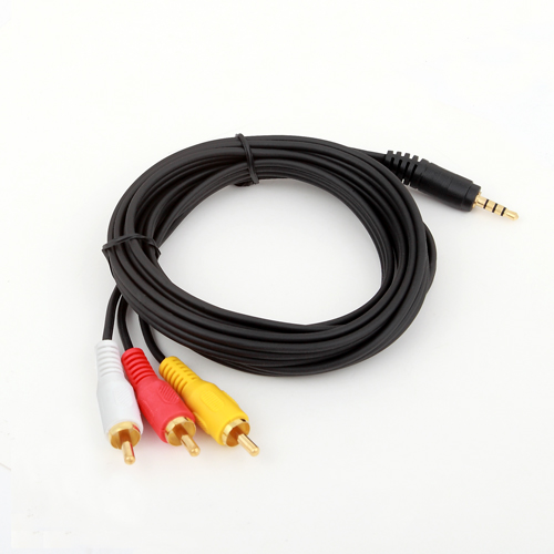 Кабель аудио 1,5 м, Jack 3.5mm тато/3RCA тато Voltronic (YT-3.5(M)/3хRCA(M)-1.8Cu)