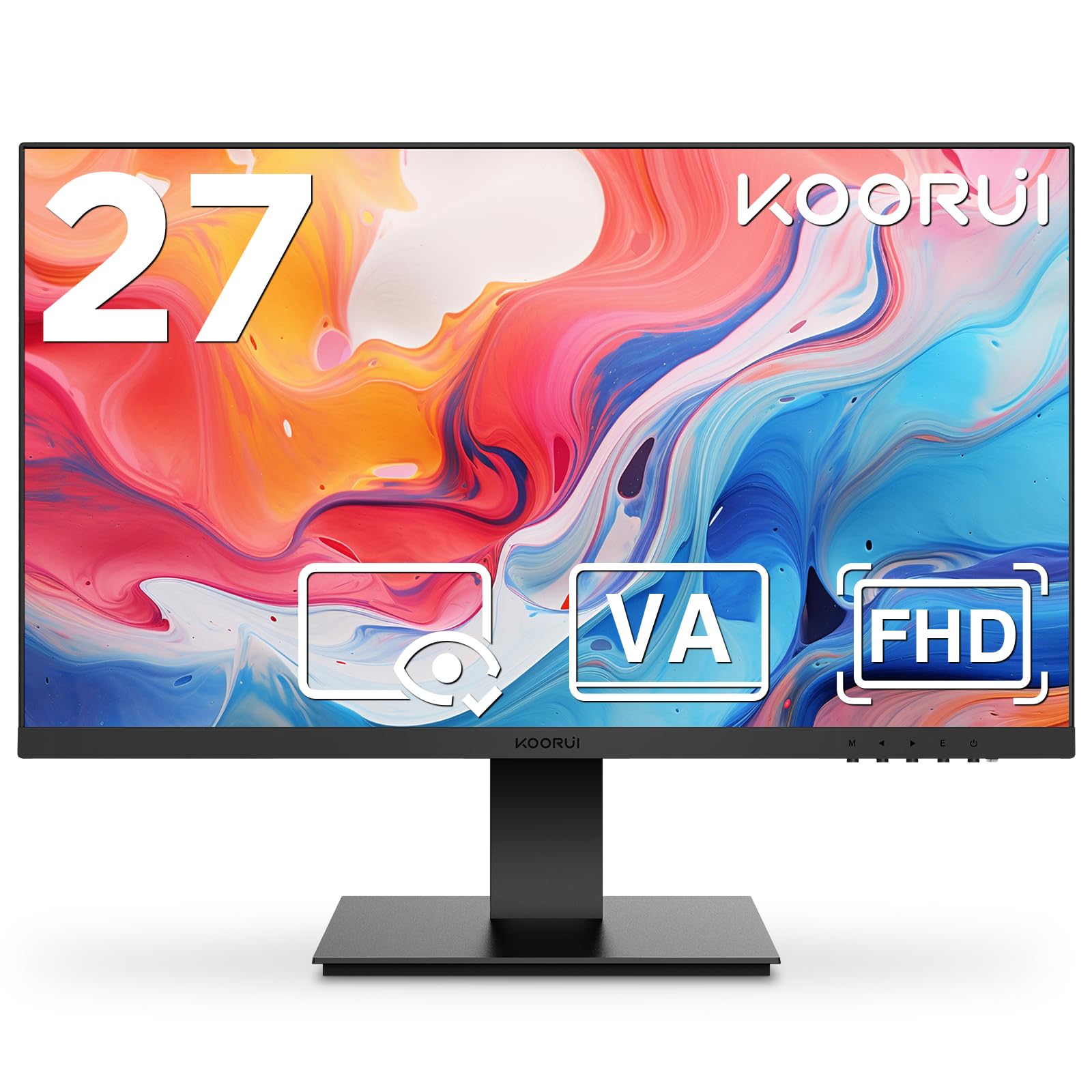 27.0" Монітор KOORUI 27N1A (FHD, VA, 75Hz, HDMI, VGA)