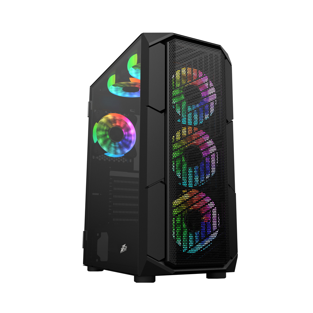 Корпус 1stPlayer XF-BK-4F7 Black без БЖ
