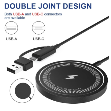 Бездротовий Зарядний пристрій Magnetic 30W, USB/Type-C