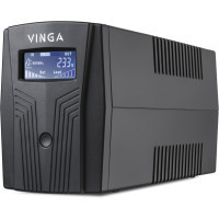Джерело безперебійного живлення Vinga LCD 1200VA (720Вт), 3xSchuko, plastic case (VPC-1200PU)