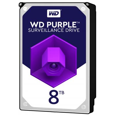 Жорсткий диск HDD 8TB 7200 WD, SATA III, 256 MB, Purple (WD82PURZ) 