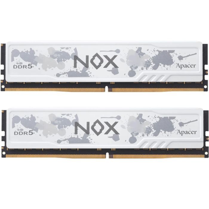 Модуль пам'яті Kit DDR5 32GB (2x16GB) 5200 MHz Apacer NOX White (AH5U32G52C522MWAA-2)