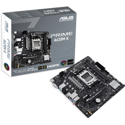 Материнська плата Asus Prime A620M-K, (AM5, A620, PCI-Ex16, M.2, 2xDDR5)