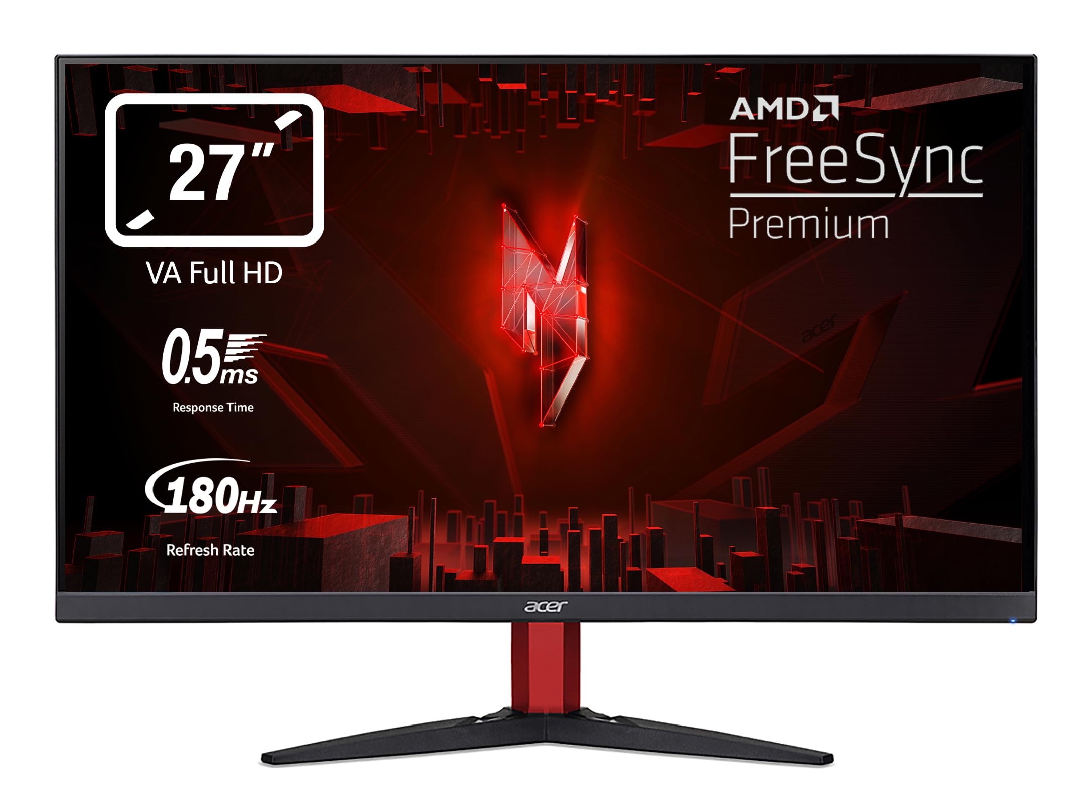 27" Монітор Acer Nitro KG2 KG272S3BMIIPFX (FHD, VA, 180Hz, HDMI, DP)