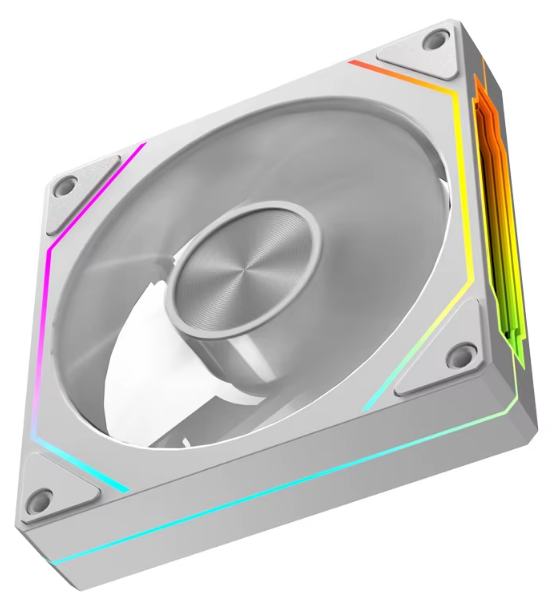 Вентилятор для охолодження корпусний OEM PRISM 5 PRO, Regular, ARGB, White, 12см, 4pin