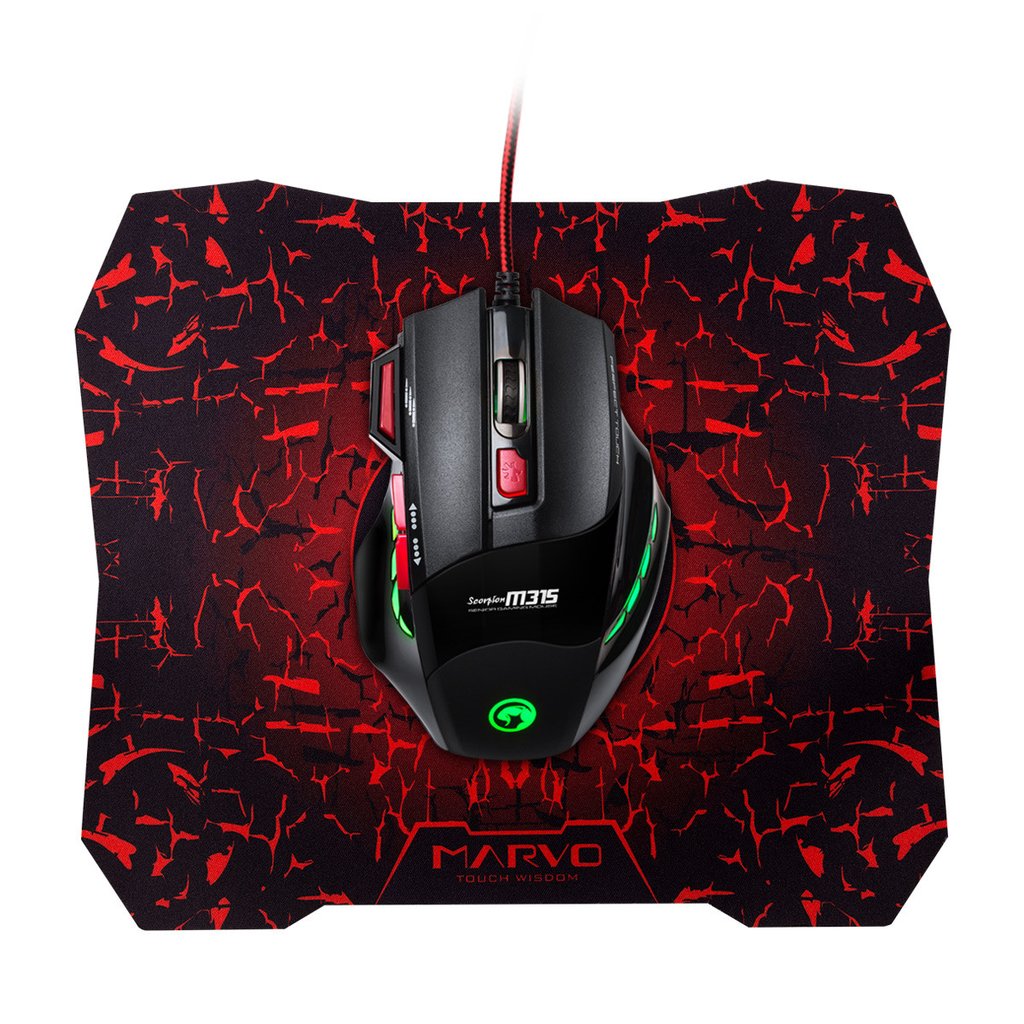 Мишка Marvo M315+G1, USB, + килимком