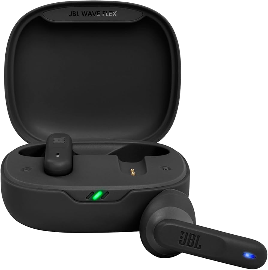 Навушники бездротові Bluetooth JBL Wave Flex Black (JBLWFLEXBLK)