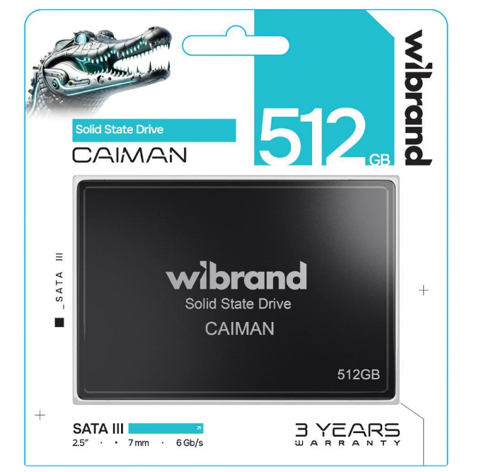 Накопичувач 2.5'' SSD 512GB Caiman Wibrand (WI2.5SSD/CA512GBST)