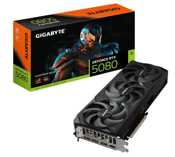 Відеоадаптер RTX5080 16GB GDDR7 192bit Gigabyte WINDFORCE OC (GV-N5080WF3OC-16GD)