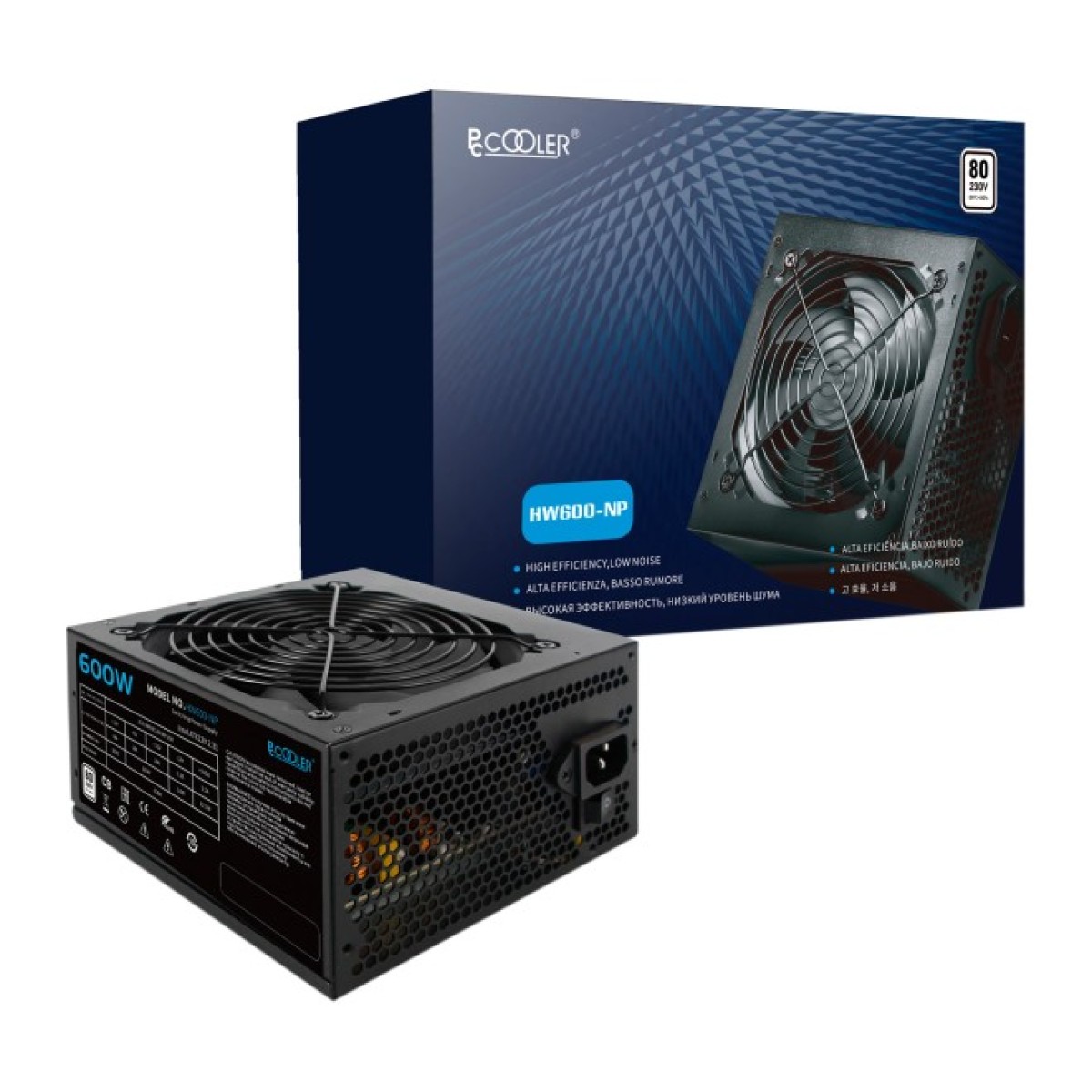 Блок живлення 600W PcCooler 80+ (HW600-NP)