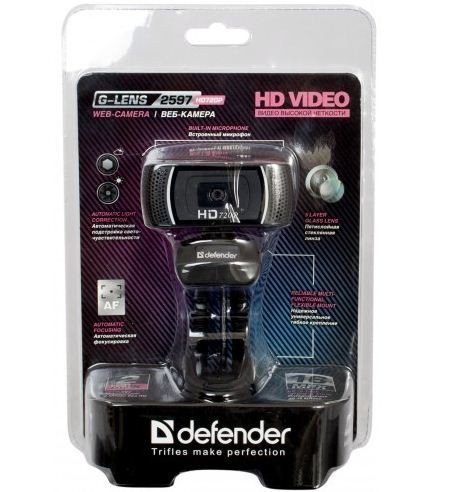 Веб-камера Defender G-lens 2597, 2.0 Mpix, з мікрофоном 
