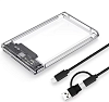 Кишеня для HDD2.5 Sata OFCCOM Type-C, прозорий 